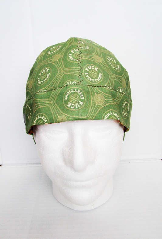 F*ck Everything welders cap hard hat liner reversible beanie skull cap fitters cap tradesman