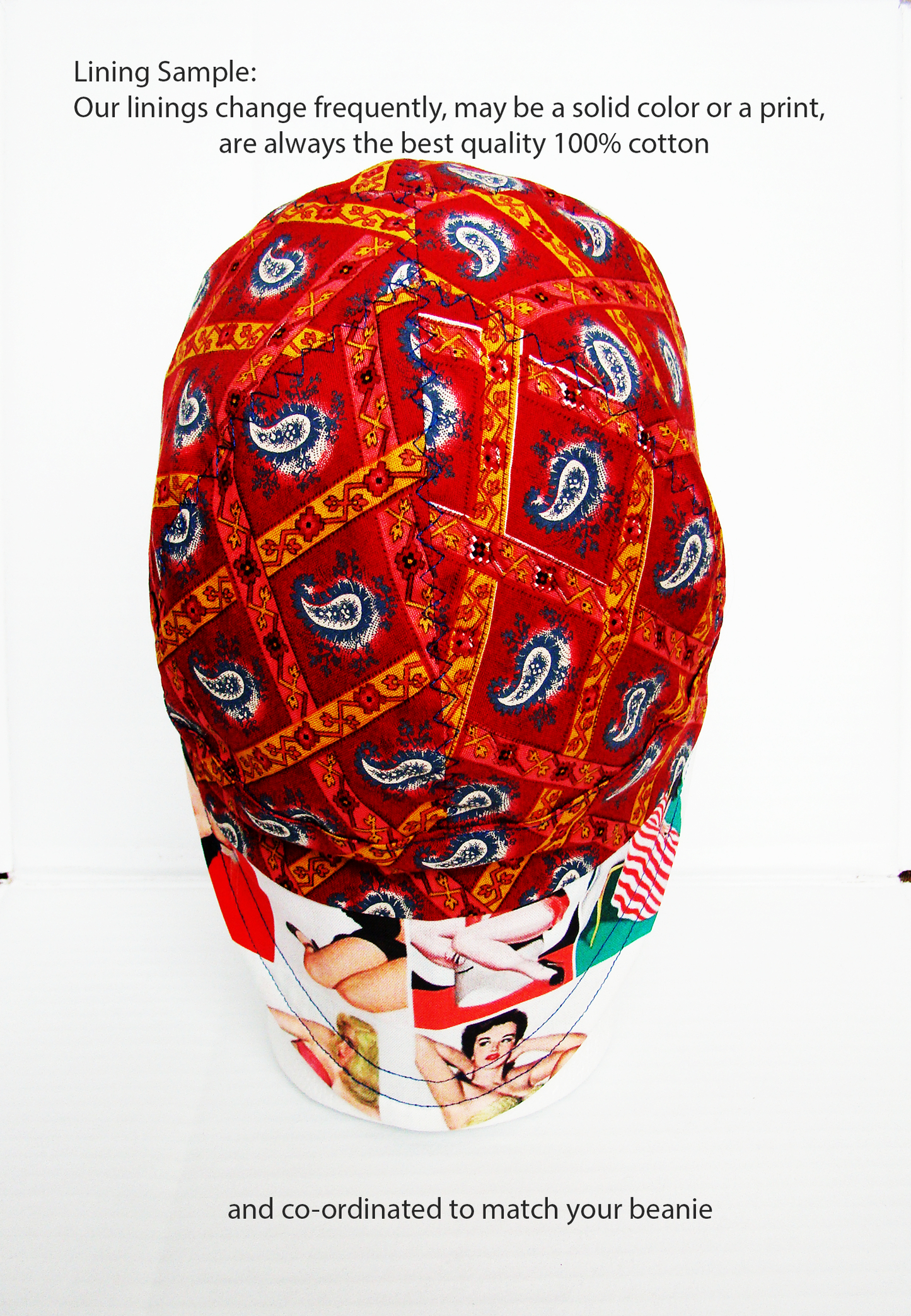 Pin up Babes welders cap hard hat liner reversible beanie skull cap fitters cap tradesman
