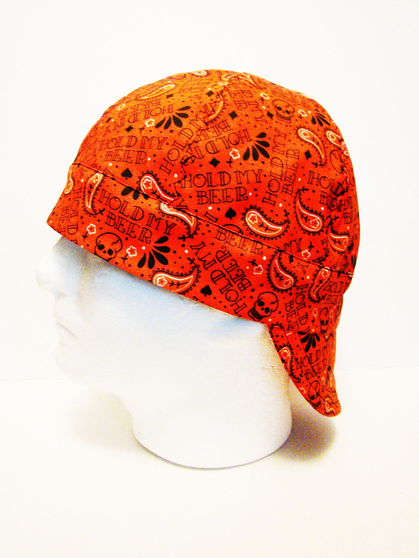 Hold my beer Bandanna welders cap hard hat liner reversible beanie skull cap fitters cap tradesman