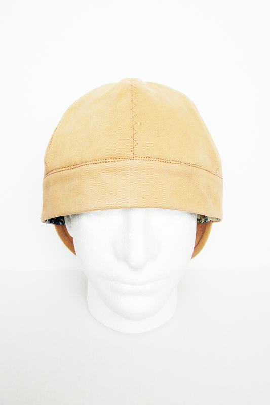 Blonde Tan welders cap hard hat liner reversible beanie skull cap fitters cap tradesman