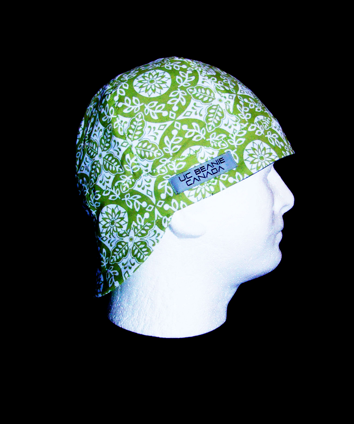 Lime green Bandanna welders cap hard hat liner reversible beanie skull cap fitters cap tradesman