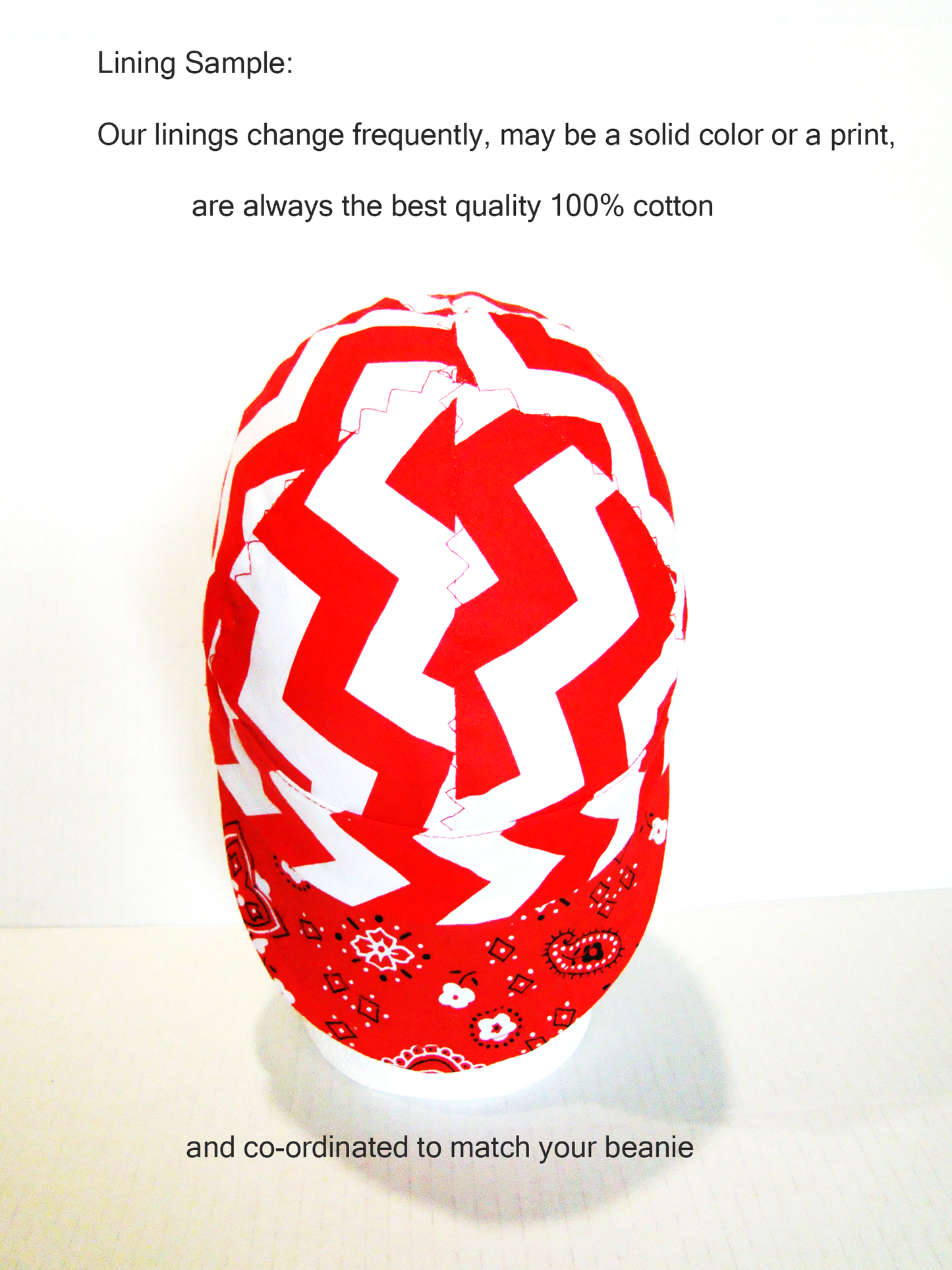 Red Paisley Bandanna welders cap hard hat liner reversible beanie skull cap fitters cap tradesman