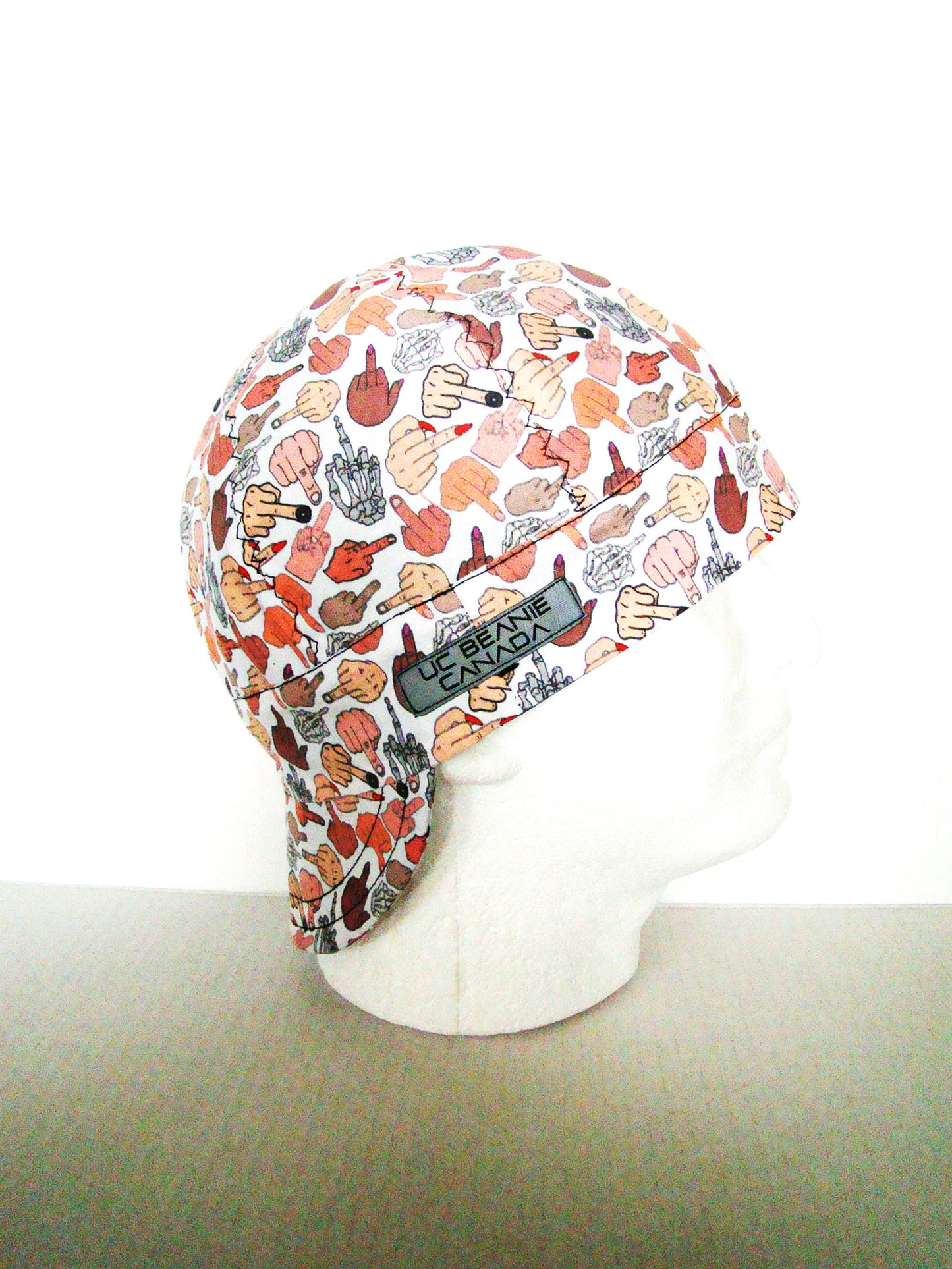 Middle Finger welders cap hard hat liner reversible beanie skull cap fitters cap tradesman