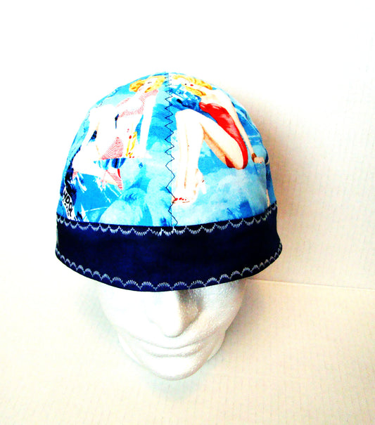 Beach Babes welders cap hard hat liner reversible beanie skull cap fitters cap tradesman