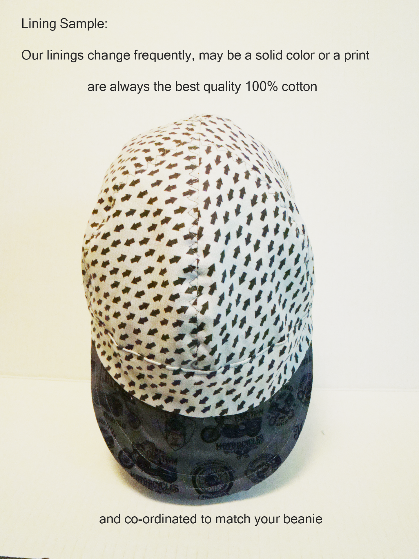 Canadian Custom Motorcycles welders cap hard hat liner reversible beanie skull cap fitters cap tradesman