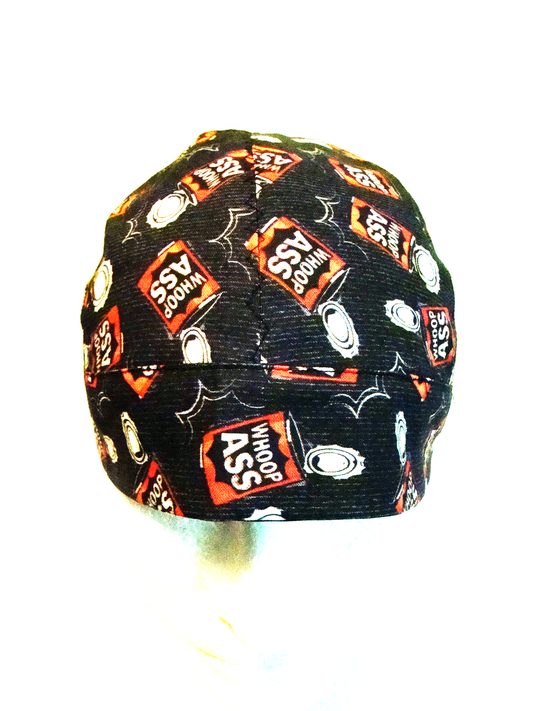 Can of whoop ass welders cap hard hat liner reversible beanie skull cap fitters cap tradesman