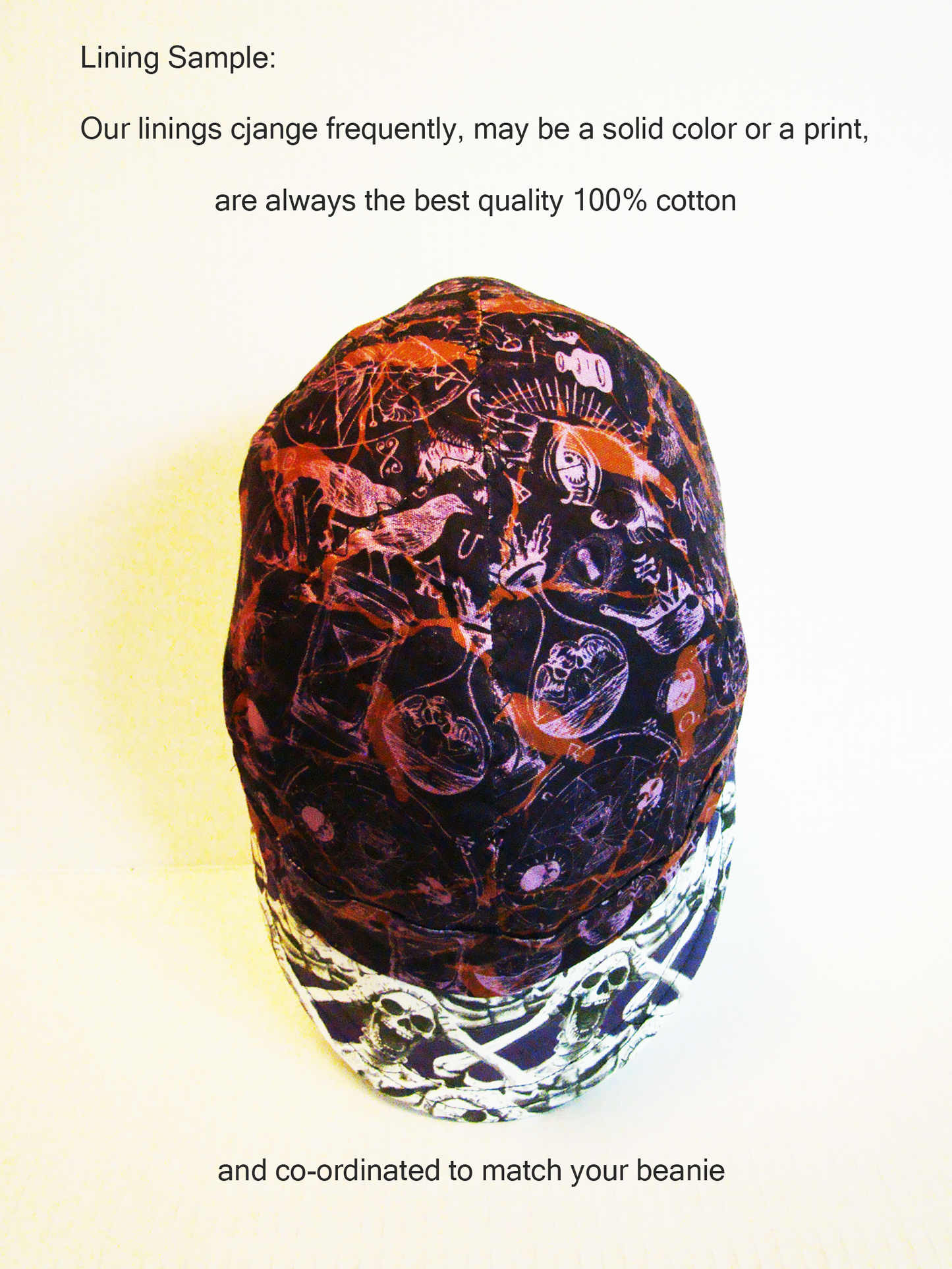 Skulls and bones welders cap hard hat liner reversible beanie skull cap fitters cap tradesman