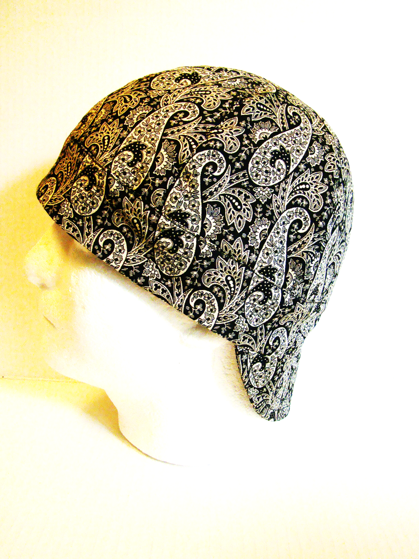 Black Bandanna welders cap hard hat liner reversible beanie skull cap fitters cap tradesman