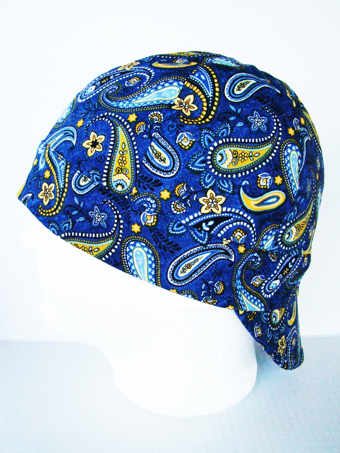 Blue Bandanna welders cap hard hat liner reversible beanie skull cap fitters cap tradesman