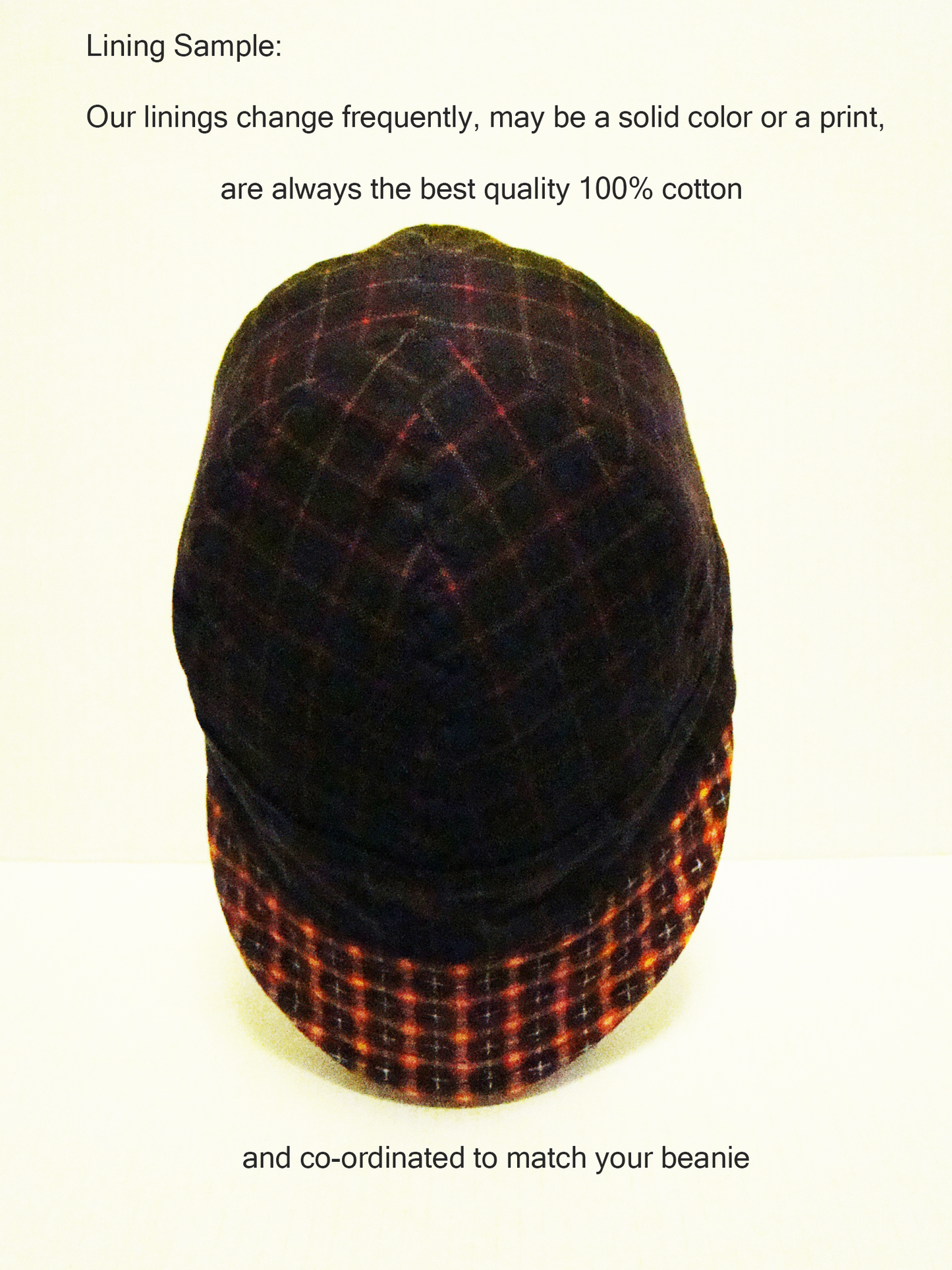 Warm brushed cotton plaid red welders cap hard hat liner reversible beanie skull cap fitters cap tradesman