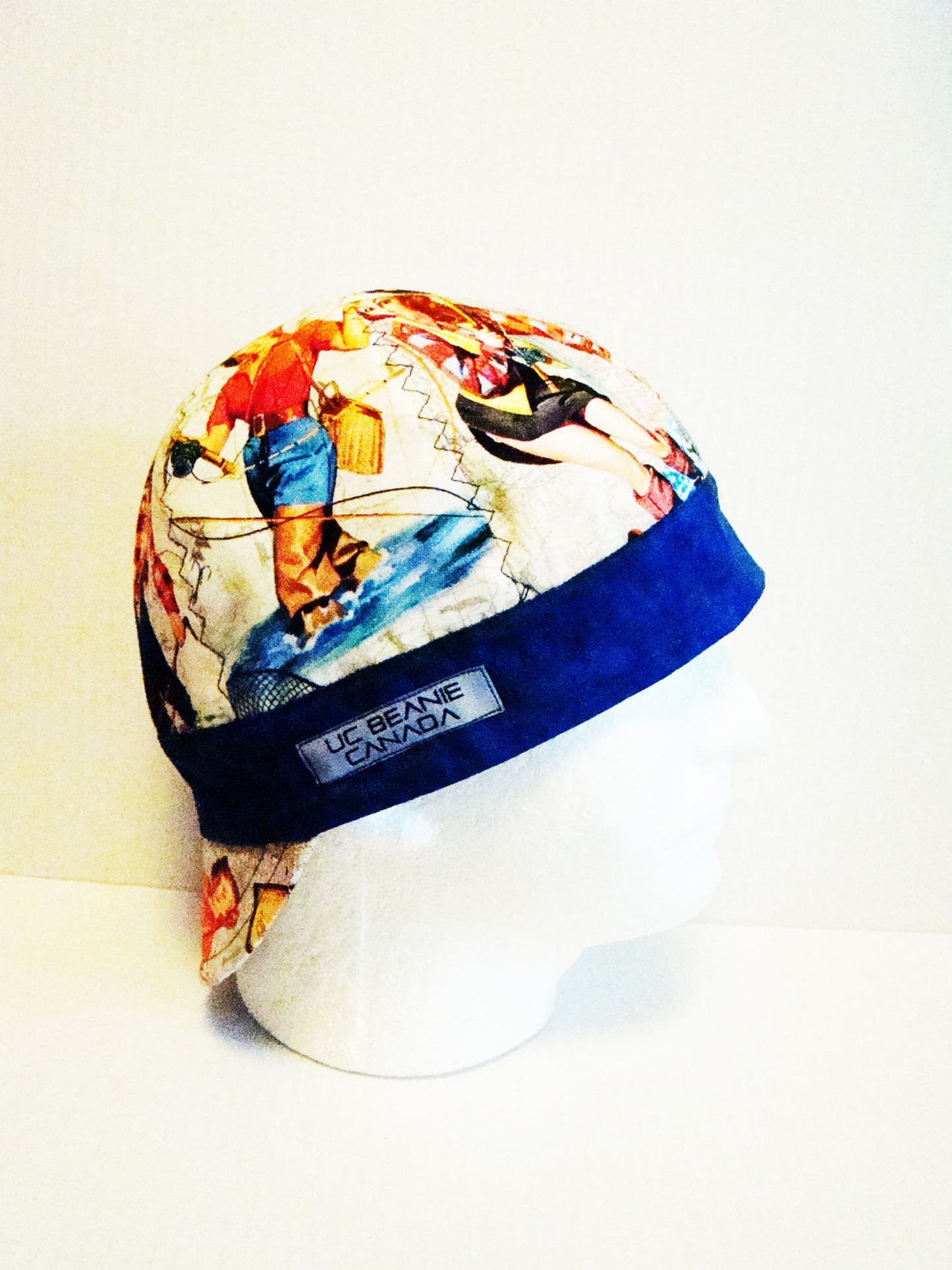 Hooking a big one Fishing Babes welders cap hard hat liner reversible beanie skull cap fitters cap tradesman