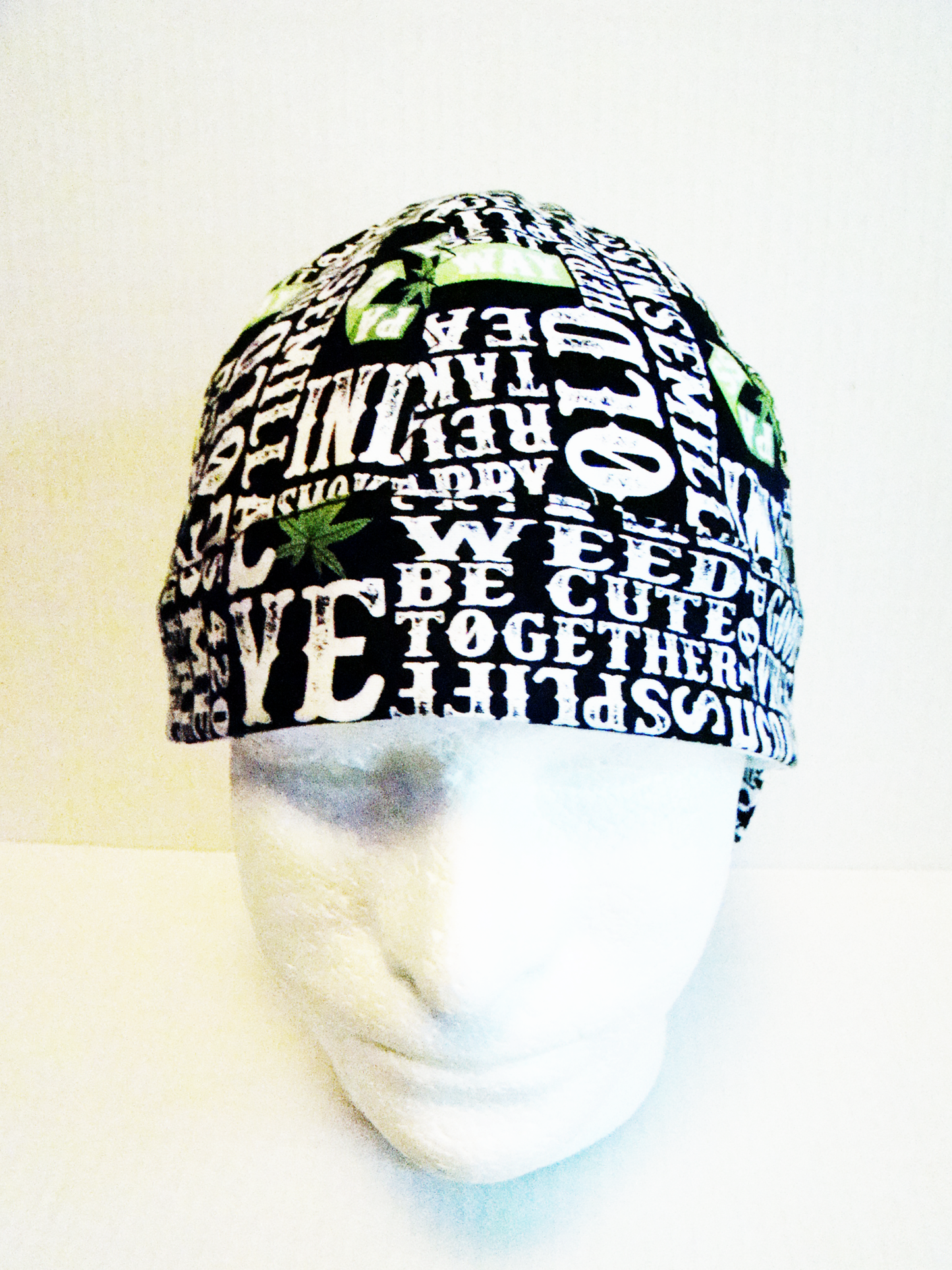 Marijuana words welders cap hard hat liner reversible beanie skull cap fitters cap tradesman