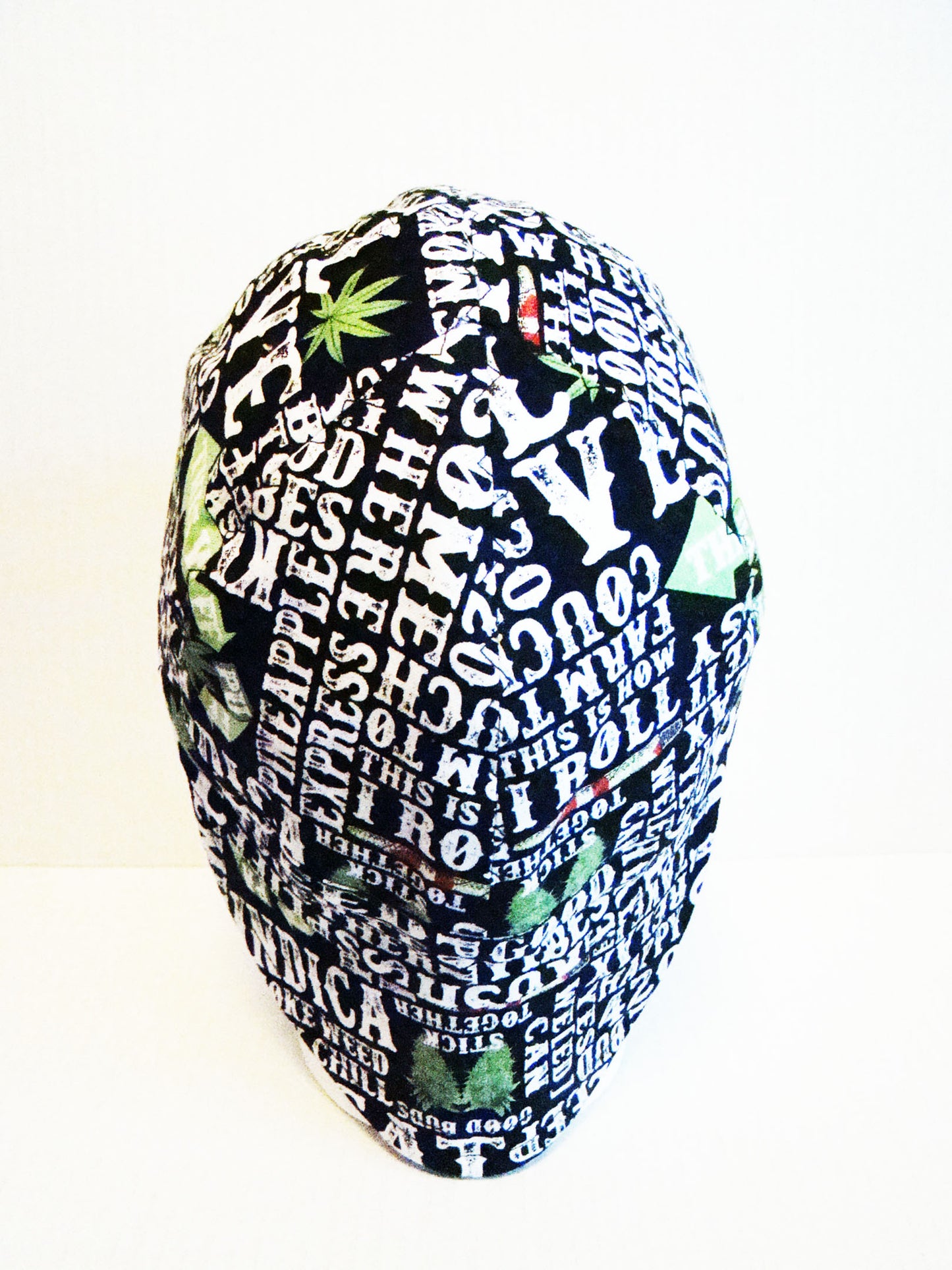Marijuana words welders cap hard hat liner reversible beanie skull cap fitters cap tradesman