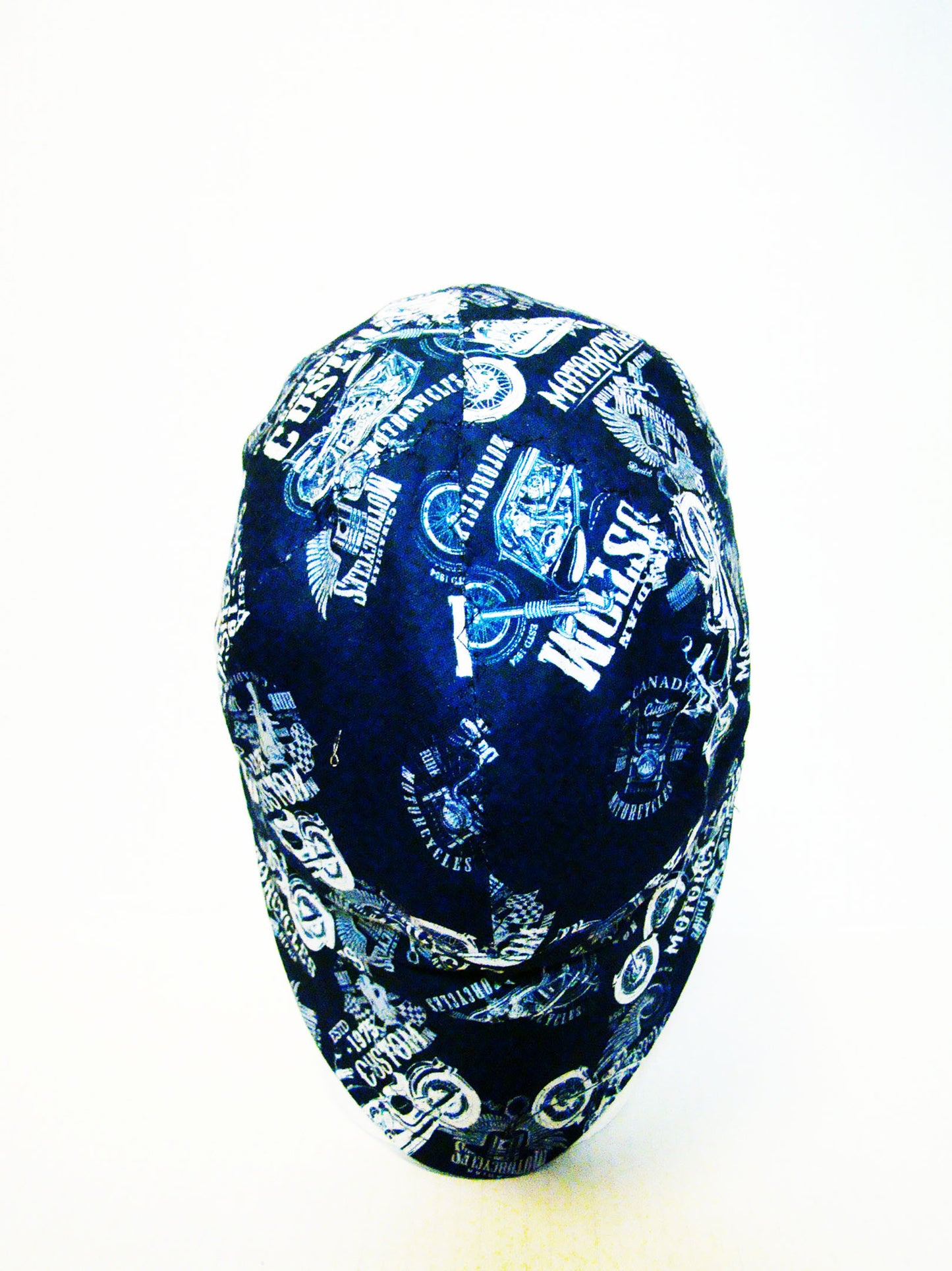 Blue Canadian Custom Motorcycles welders cap hard hat liner reversible beanie skull cap fitters cap tradesman (Copy)