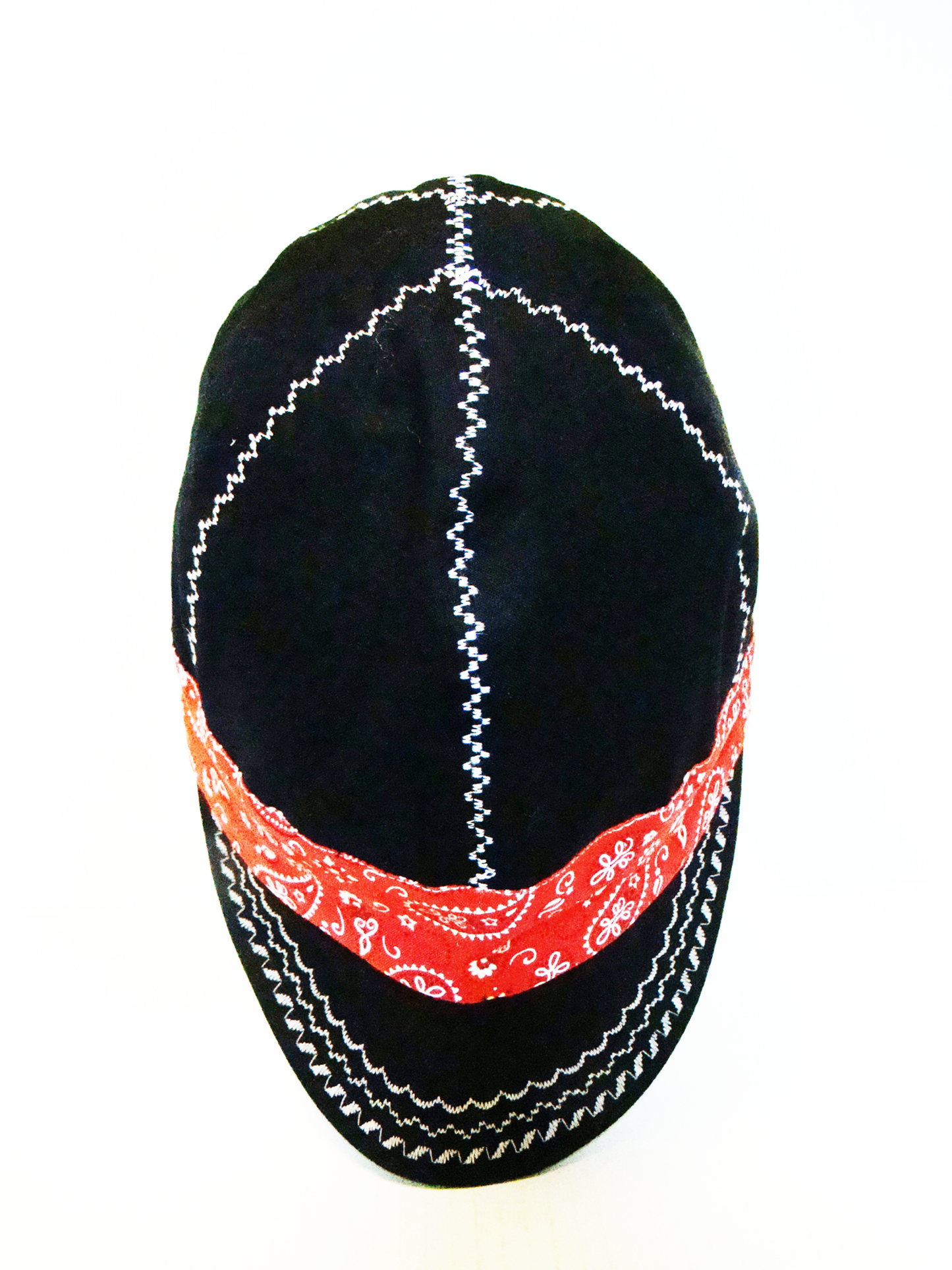 Red Bandanna Band welders cap hard hat liner reversible beanie skull cap fitters cap tradesman