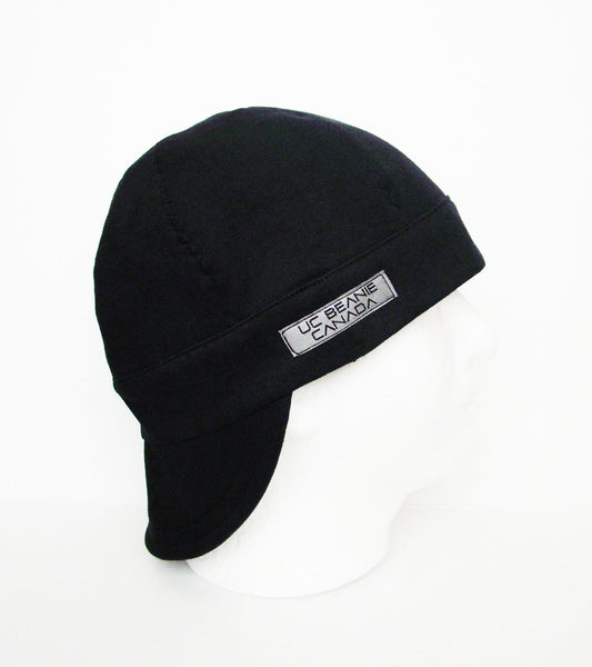 Black welders cap hard hat liner reversible beanie skull cap fitters cap tradesman