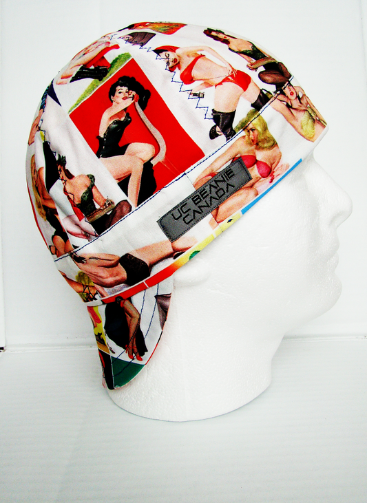 Pin up Babes welders cap hard hat liner reversible beanie skull cap fitters cap tradesman