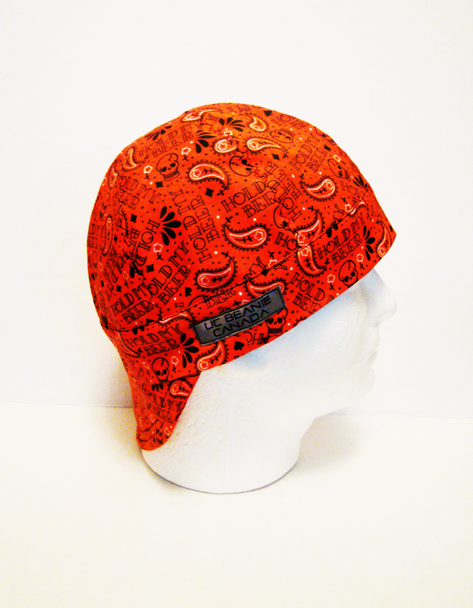 Hold my beer Bandanna welders cap hard hat liner reversible beanie skull cap fitters cap tradesman