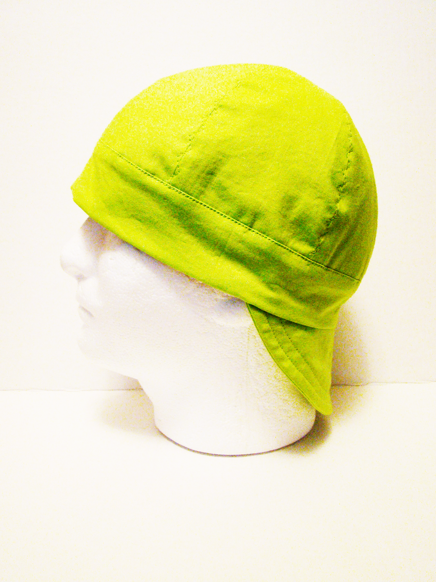 Lime green welders cap hard hat liner reversible beanie skull cap fitters cap tradesman