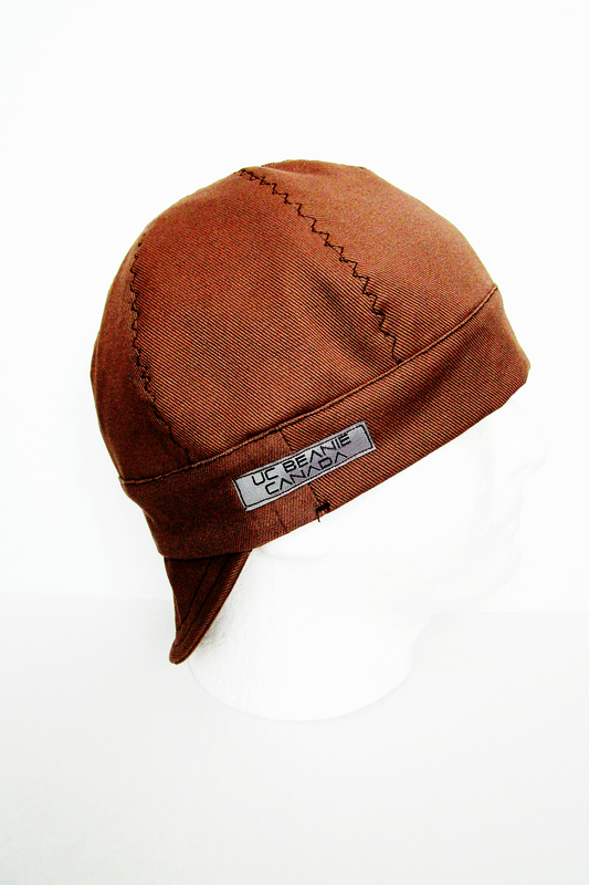 Brown welders cap hard hat liner reversible beanie skull cap fitters cap tradesman