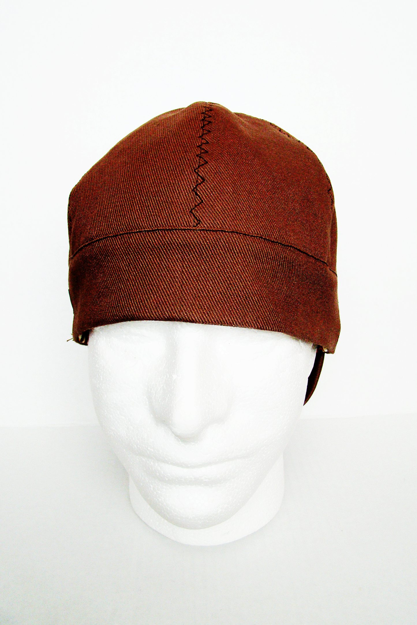 Brown welders cap hard hat liner reversible beanie skull cap fitters cap tradesman