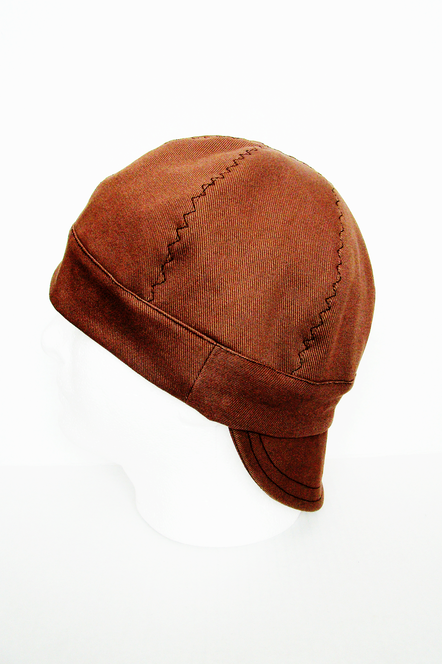 Brown welders cap hard hat liner reversible beanie skull cap fitters cap tradesman
