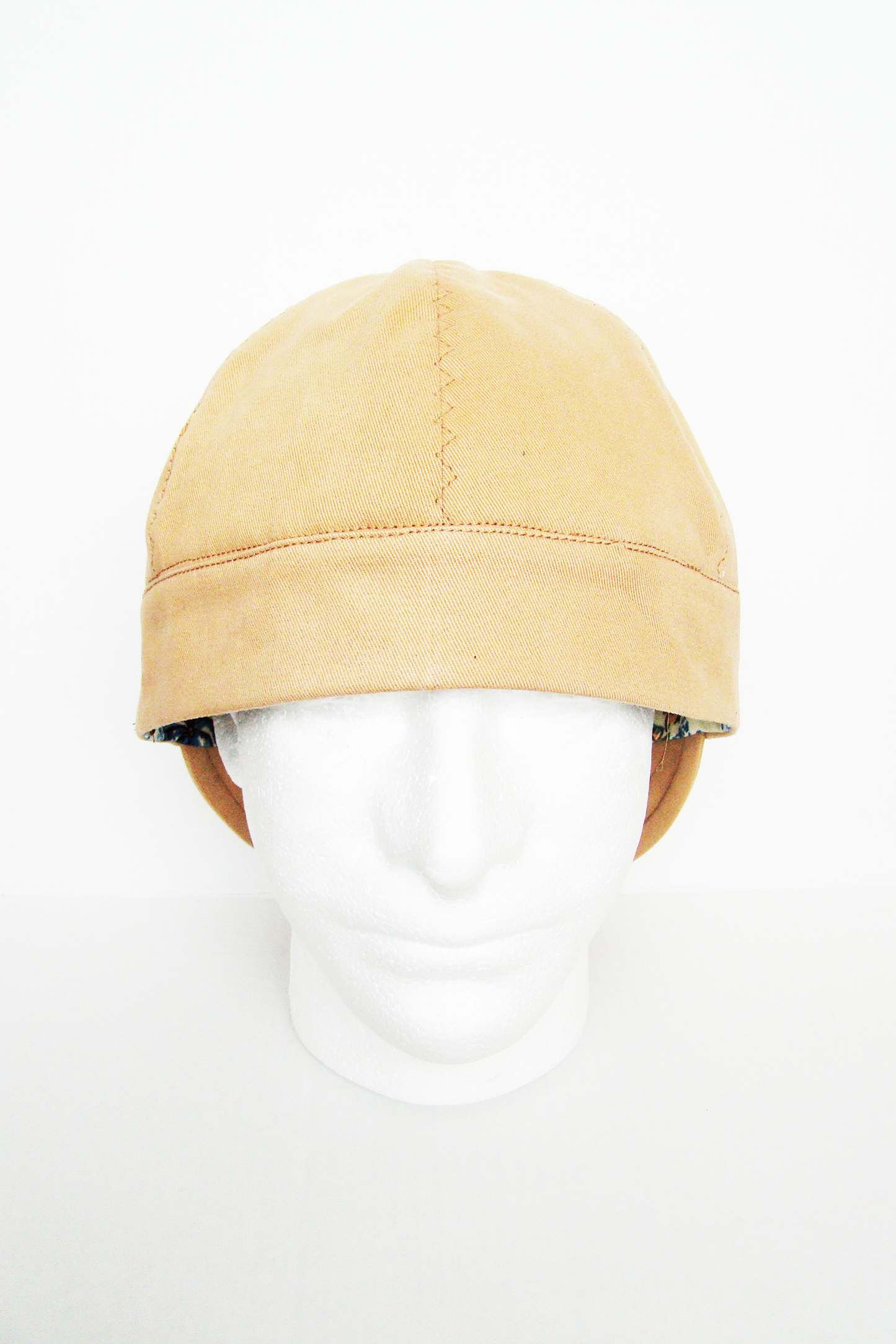 Blonde Tan welders cap hard hat liner reversible beanie skull cap fitters cap tradesman