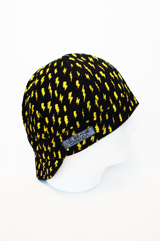 Rock and Roll Lightning bolt welders cap hard hat liner reversible beanie skull cap fitters cap tradesman