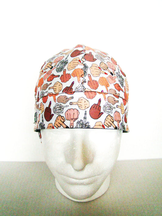 Middle Finger welders cap hard hat liner reversible beanie skull cap fitters cap tradesman