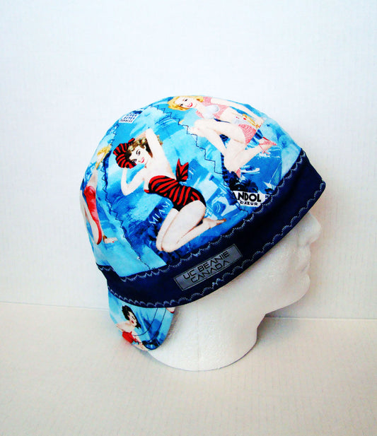 Beach Babes welders cap hard hat liner reversible beanie skull cap fitters cap tradesman