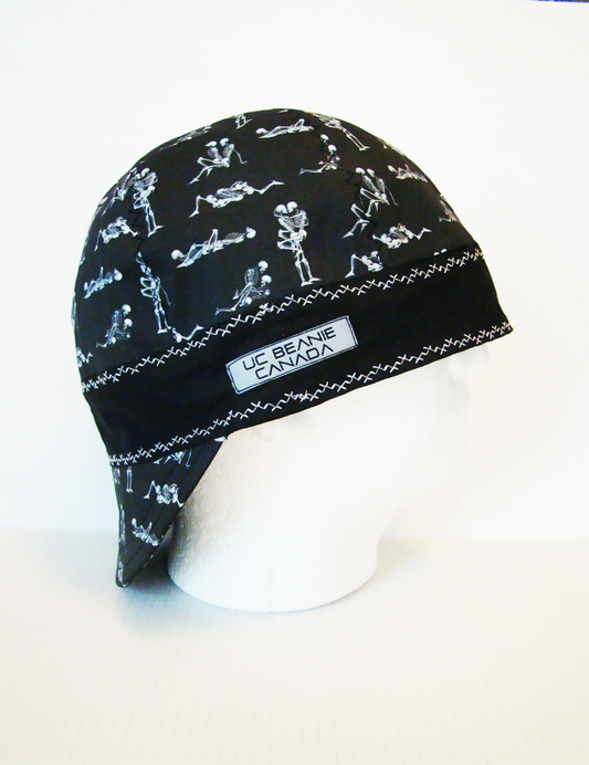 Skrewing Skeletons welders cap hard hat liner reversible beanie skull cap fitters cap tradesman