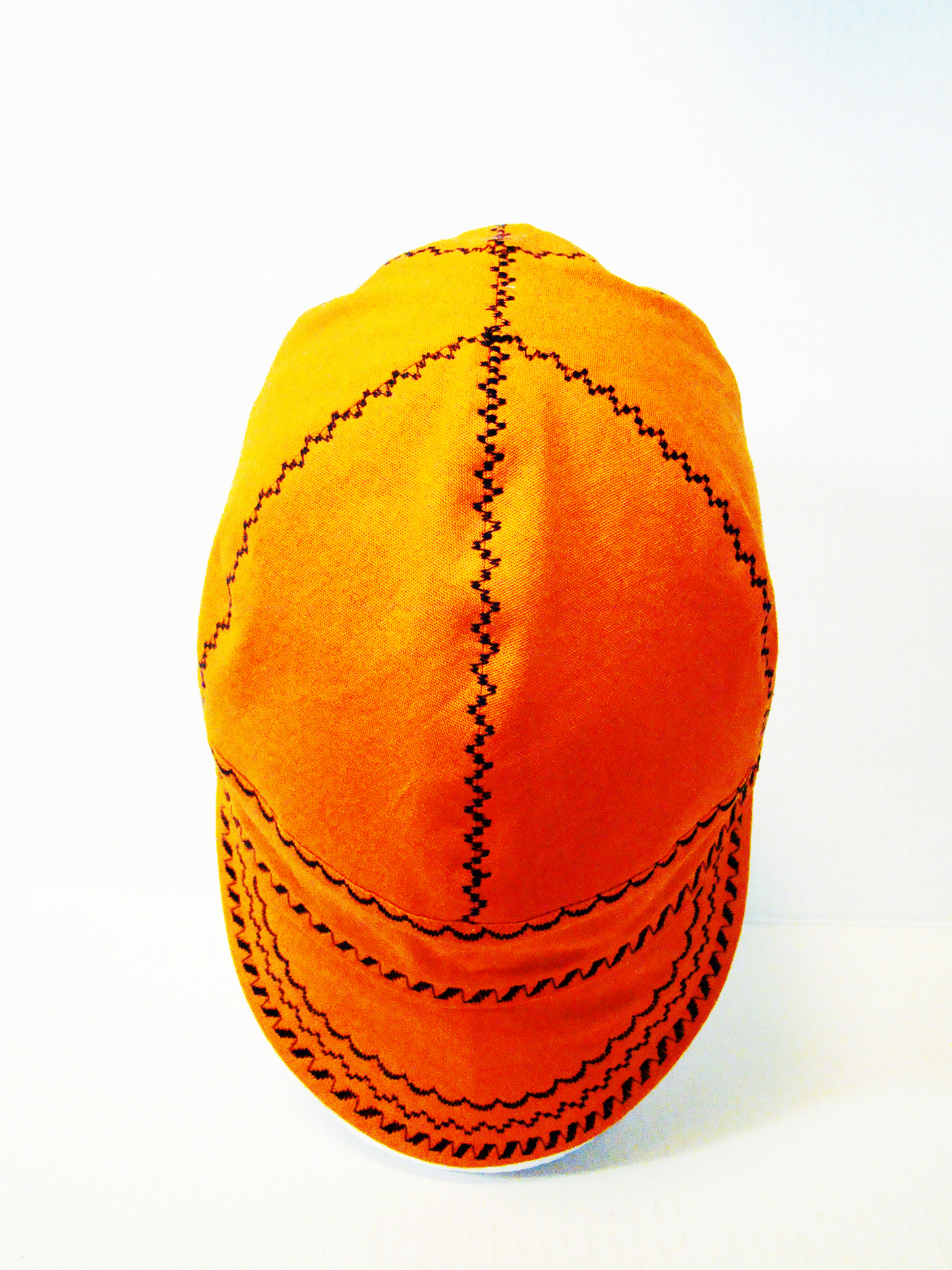 Orange with deco stitch welders cap hard hat liner reversible beanie skull cap fitters cap tradesman