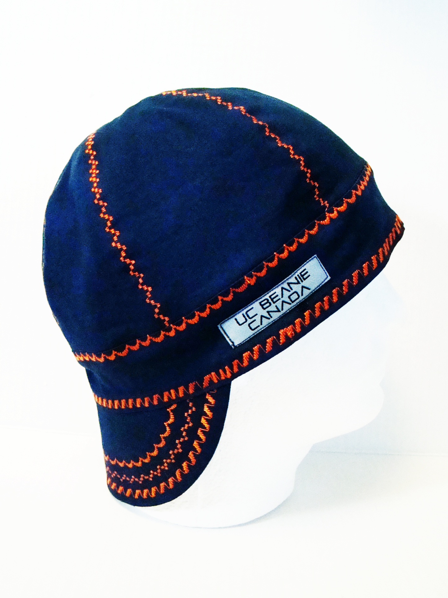 Blue with deco stitch welders cap hard hat liner reversible beanie skull cap fitters cap tradesman