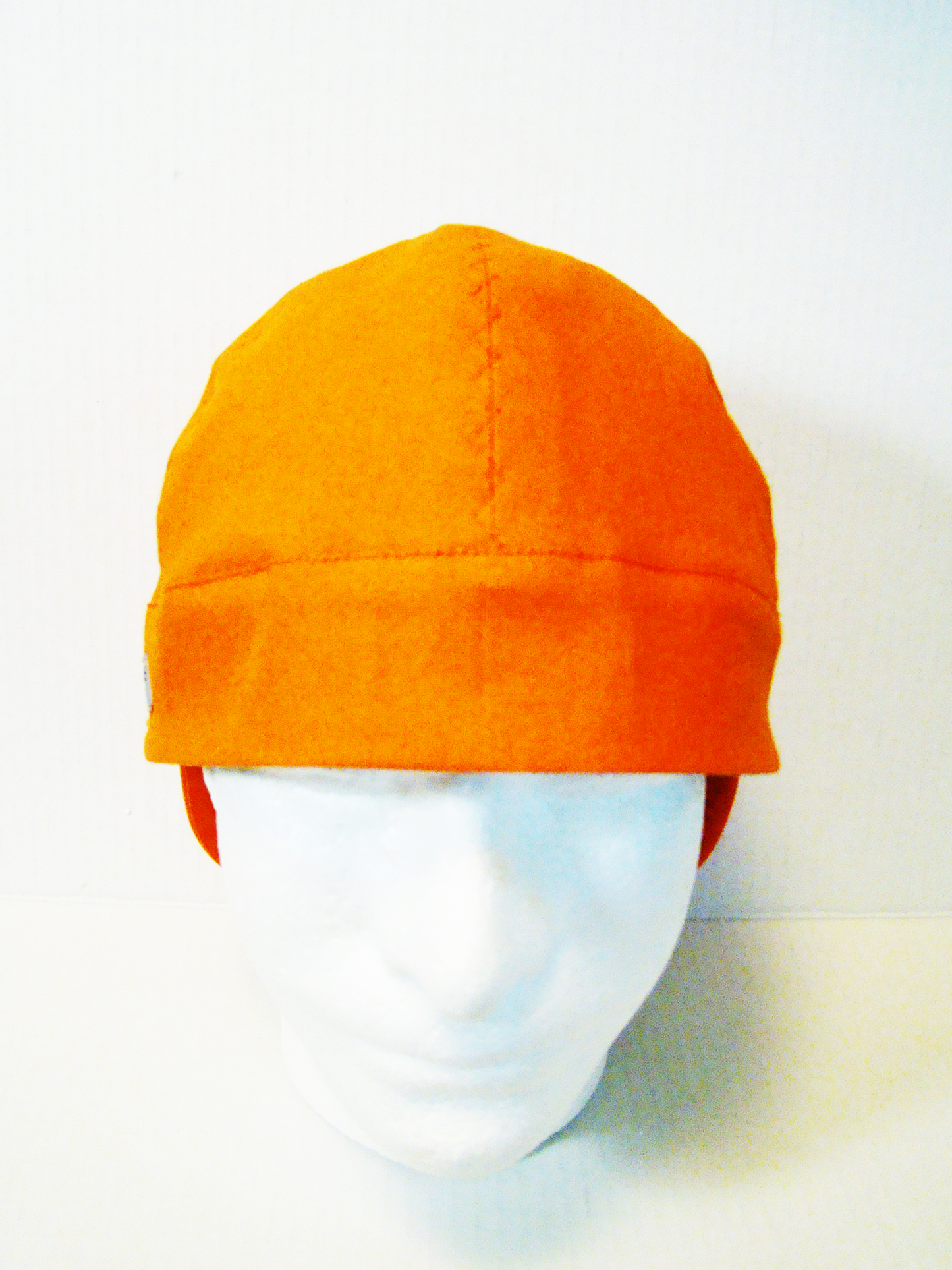 Orange welders cap hard hat liner reversible beanie skull cap fitters cap tradesman