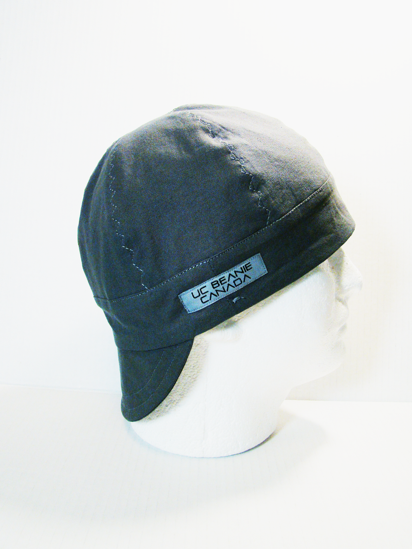 Gray welders cap hard hat liner reversible beanie skull cap fitters cap tradesman