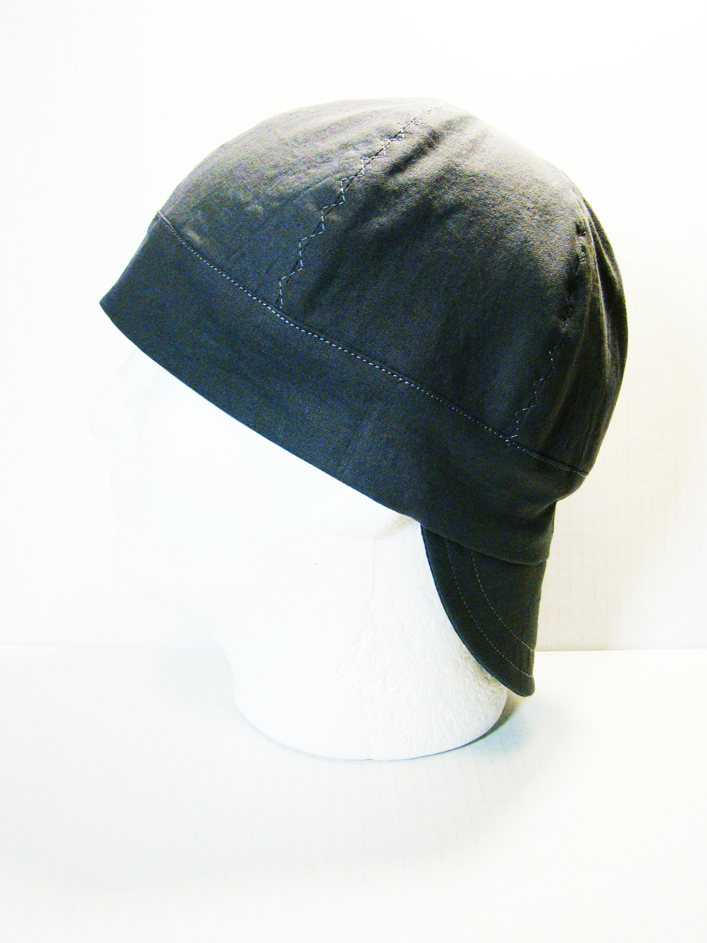 Gray welders cap hard hat liner reversible beanie skull cap fitters cap tradesman