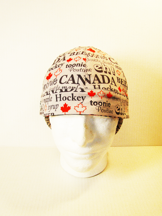 Canadian Words welders cap hard hat liner reversible beanie skull cap fitters cap tradesman