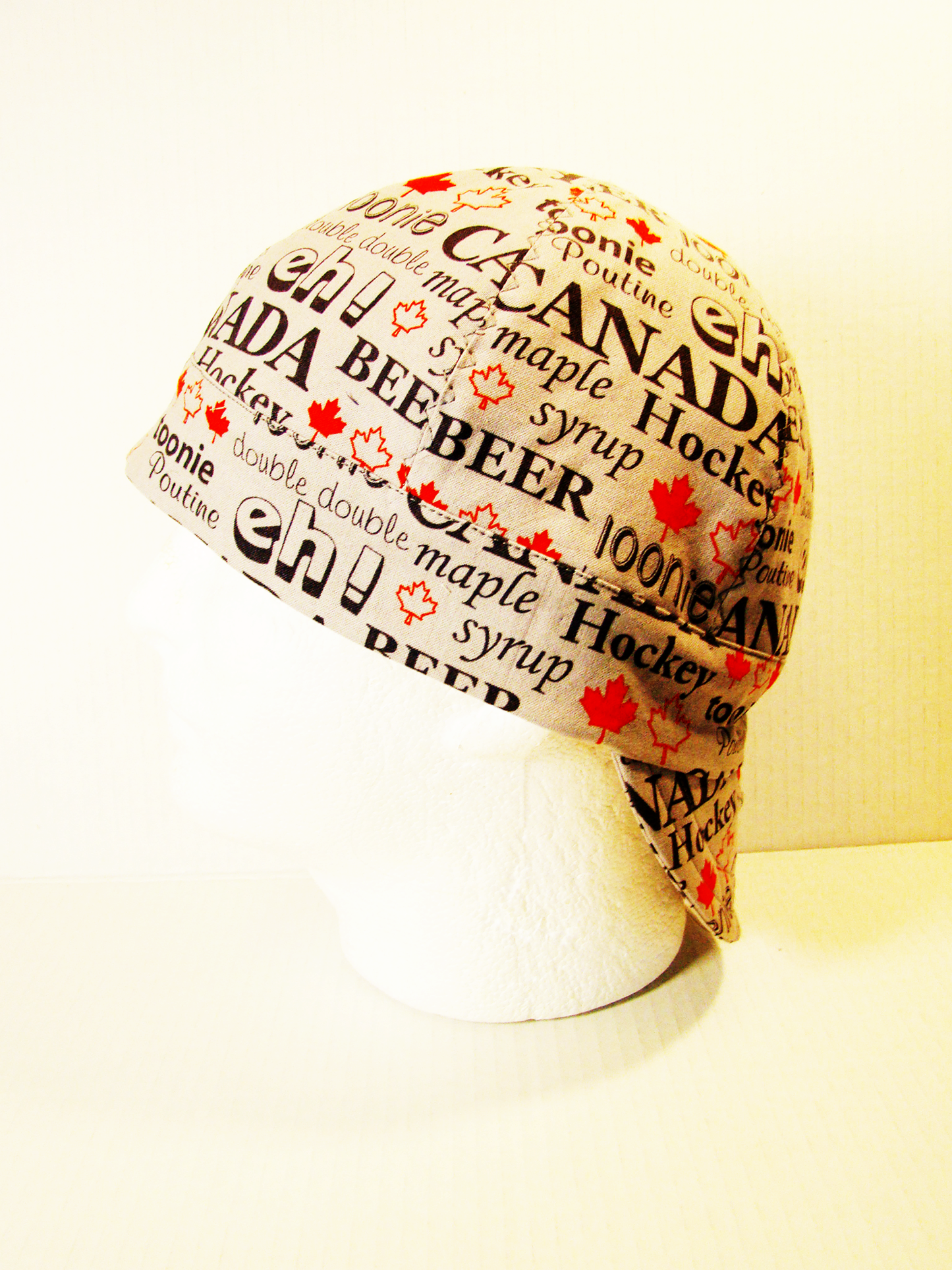 Canadian Words welders cap hard hat liner reversible beanie skull cap fitters cap tradesman