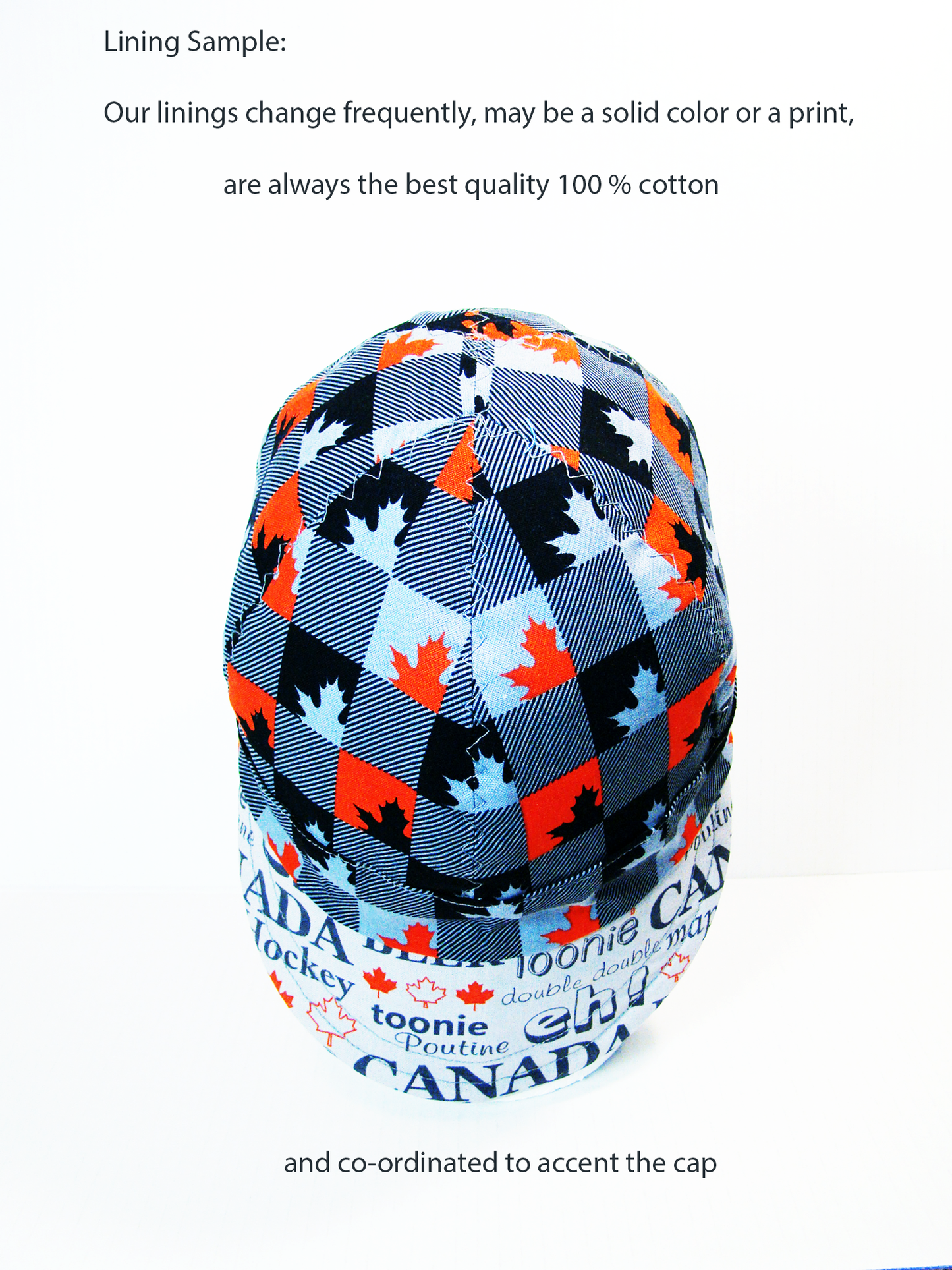 Canadian Words welders cap hard hat liner reversible beanie skull cap fitters cap tradesman