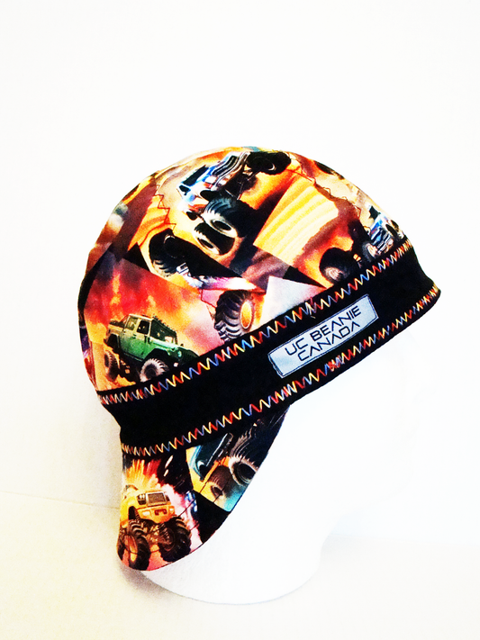 Monster Trucks welders cap hard hat liner reversible beanie skull cap fitters cap tradesman