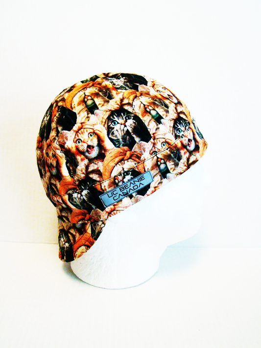 Pretty Kitty welders cap hard hat liner reversible beanie skull cap fitters cap tradesman