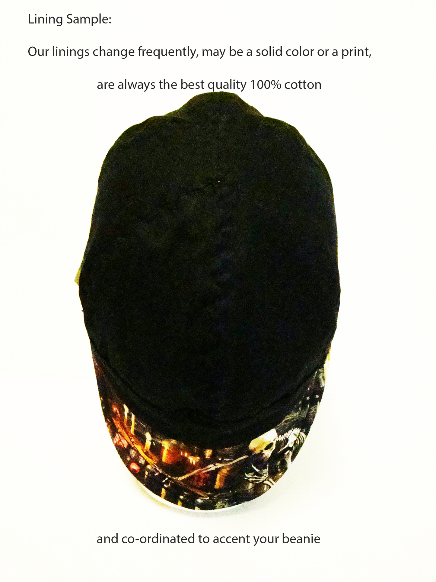 Skeleton welders cap hard hat liner reversible beanie skull cap fitters cap tradesman (Copy)