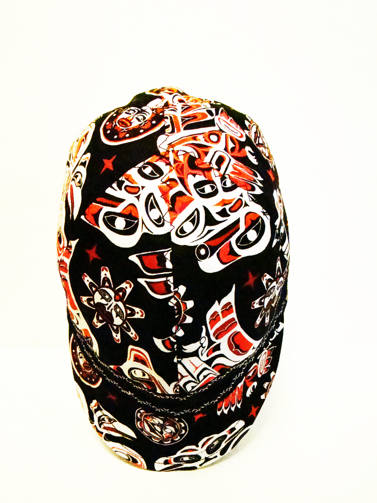 Black Native Art welders cap hard hat liner reversible beanie skull cap fitters cap tradesman