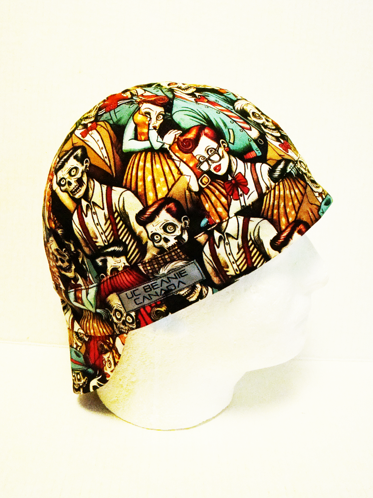 Zombies welders cap hard hat liner reversible beanie skull cap fitters cap tradesman