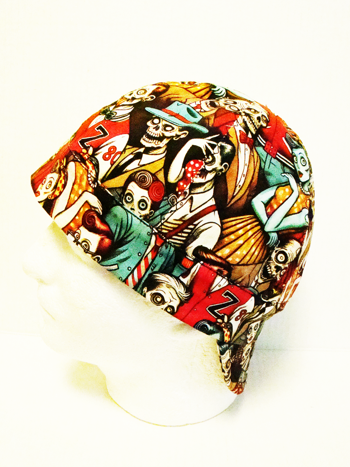 Zombies welders cap hard hat liner reversible beanie skull cap fitters cap tradesman